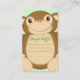 Tarjeta De Recepción Monkey Baby Shower Green