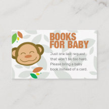 Mono Trae un juego de Baby Shower para libros