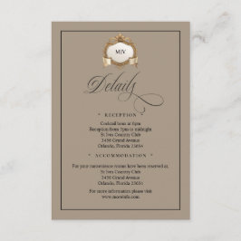 Tarjeta De Recepción Monogram Creat QR Code Enclosure Card