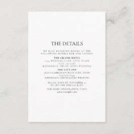 Tarjeta De Recepción Monograma mínimo moderno Boda blanco y negro