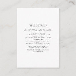 Tarjeta De Recepción Monograma mínimo moderno Boda blanco y negro