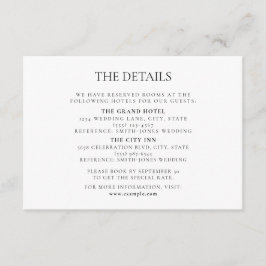Tarjeta De Recepción Monograma mínimo moderno Boda blanco y negro