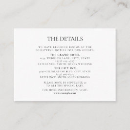 Tarjeta De Recepción Monograma mínimo moderno Boda blanco y negro