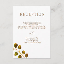 Tarjeta De Recepción Monograma Rosa elegante