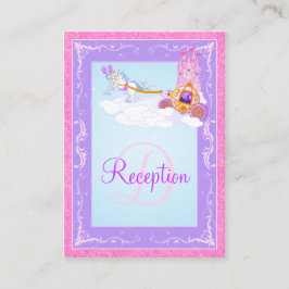 Tarjeta De Recepción Monograma Rosa, Púrpura Fairy Tale Enclosure Card