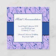 Monograma Royal Blue Lilac Floral Swirl Boda