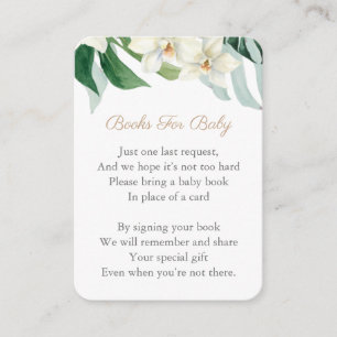 Tarjeta De Recepción Monstera Foliage Build Baby's Library Baby Shower