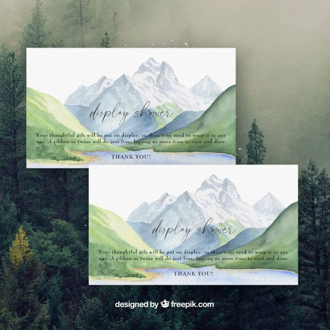 Tarjeta De Recepción Montañas - ducha de pantalla (Subido por el creador)