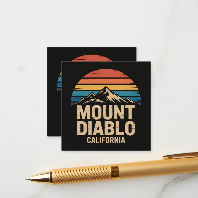 Tarjeta De Recepción Monte Diablo California (Anverso/Reverso In Situ)