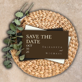 Tarjeta De Recepción Moody Coffee Minimalist Save the Date QR Code RSVP