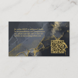 Tarjeta De Recepción Moody Ink Charcoal Gold Resumen Sitio web ID988