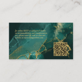 Tarjeta De Recepción Moody Ink Emerald Gold Resumen sitio web ID988