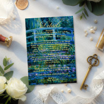 Moody Jewel Tone Monet Water Lilies Art Wedding