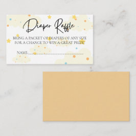 Tarjeta De Recepción Moon and Stars Diaper Raffle