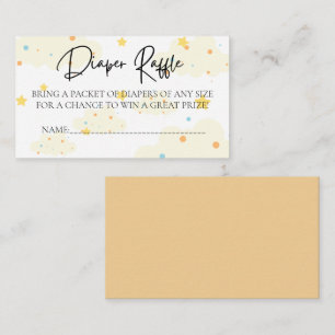 Tarjeta De Recepción Moon and Stars Diaper Raffle