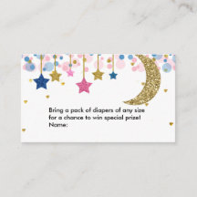 Moon Blue Pink Diaper Raffle