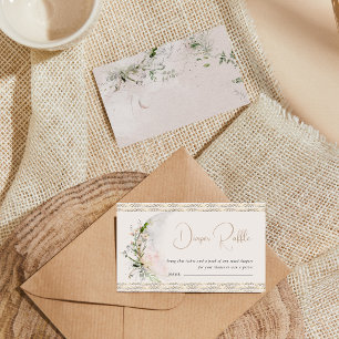 Tarjeta De Recepción Moon Child   Boho Hippie Baby Shower Diaper Raffle