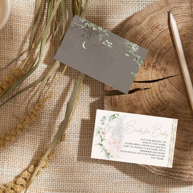 Tarjeta De Recepción Moon Child | Solicitud de libro de Baby Shower Boh (Subido por el creador)