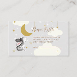 Tarjeta De Recepción Moon Star Cloud Bunny Baby Shower Diaper Raffle