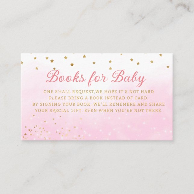 Tarjeta De Recepción Moon Stars Baby Shower Books For Baby (Anverso)