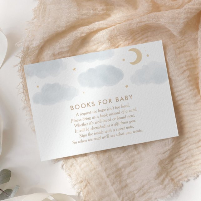 Tarjeta De Recepción Moon Stars Baby Shower Books For Baby Request (Subido por el creador)