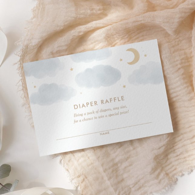 Tarjeta De Recepción Moon Stars Baby Shower Diaper Ticket (Subido por el creador)