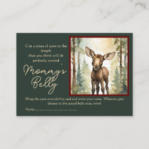 Tarjeta De Recepción Moose Baby Bump Game Adivinan el tamaño del Belly 