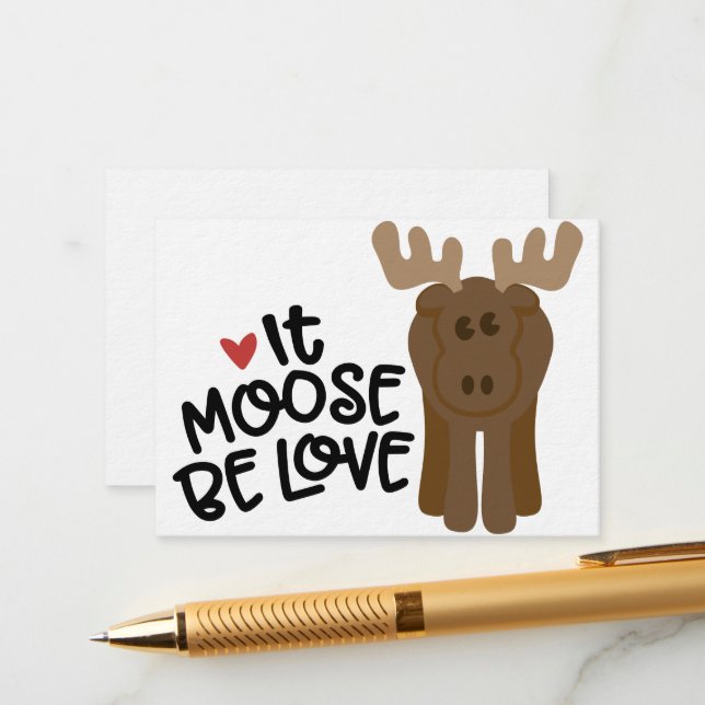 Tarjeta De Recepción Moose Be Love (Anverso/Reverso In Situ)