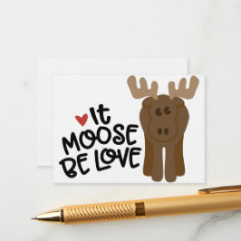 Tarjeta De Recepción Moose Be Love