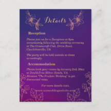 Morado de magenta vibrante con Boda floral