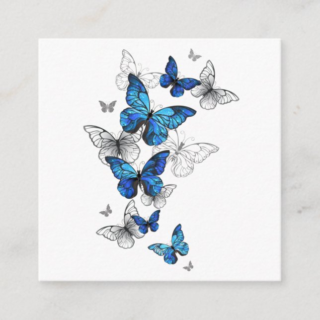Tarjeta De Recepción Morfo de las mariposas voladoras azules (Anverso)