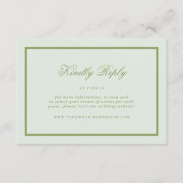 Tarjeta De Recepción Moss Green Estate Online RSVP Card