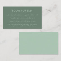 Moss Green Minimalista Earthy Books para Baby Show