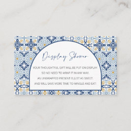 Tarjeta De Recepción Mostrar Baby Shower, mini tema italiano sin envolt