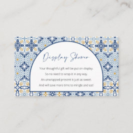 Tarjeta De Recepción Mostrar Baby Shower, mini tema italiano sin envolt