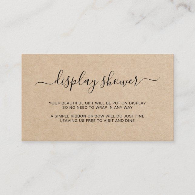 Tarjeta De Recepción Mostrar Baby Shower neutral de género marrón de du (Anverso)