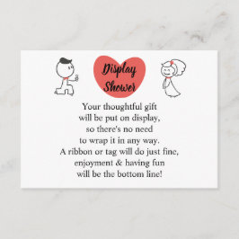 Tarjeta De Recepción Mostrar boda de novia ducha pareja de boda