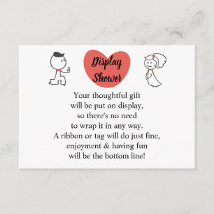 Tarjeta De Recepción Mostrar boda de novia ducha pareja de boda