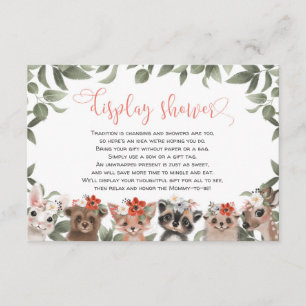 Tarjeta De Recepción Mostrar ducha florida chica forestal de bosques