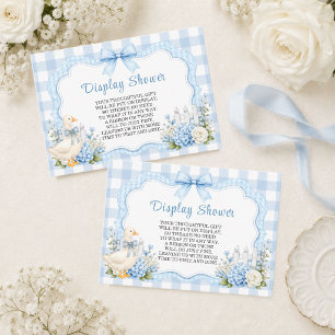 Tarjeta De Recepción Mostrar Ducha Ganso Tonto Niño Baby Shower