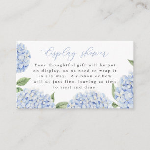 Tarjeta De Recepción Mostrar ducha, guion, hortensia azul
