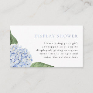 Tarjeta De Recepción Mostrar ducha, impresión, hortensia azul