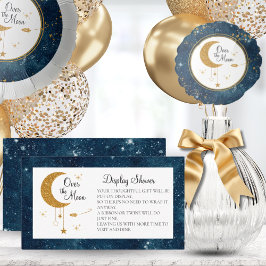 Tarjeta De Recepción Mostrar ducha sobre el tema del espacio lunar