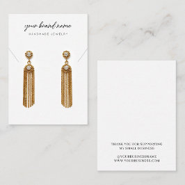 Tarjeta De Recepción Mostrar el collar de color blanco gris negro en el