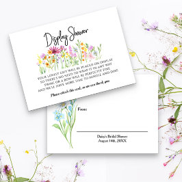 Tarjeta De Recepción Mostrar la etiqueta de regalo de la Bonito de duch
