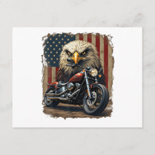 Tarjeta De Recepción Motocicleta bandera de EE. UU. Retro Chopper moter