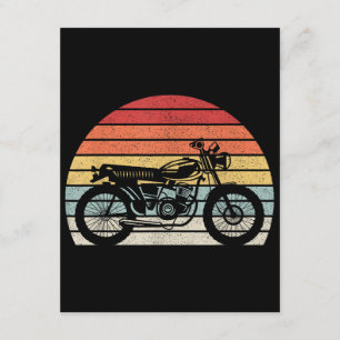 Tarjeta De Recepción Motocicleta Retro Vintage
