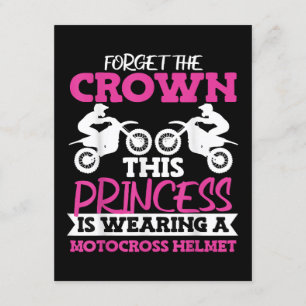 Tarjeta De Recepción Motocross Dirt Bike Chica