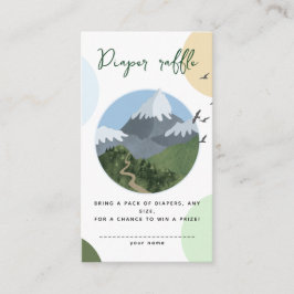 Tarjeta De Recepción Mountain Adventure Baby Shower Diaper Raffle