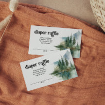 Mountain Adventure Forest Greenery Diaper Raffle